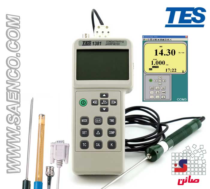  PHمتر, EC متر, TDSمتر, MVمتر, ORPمتر, مدل TES-1381مدل tes-1381